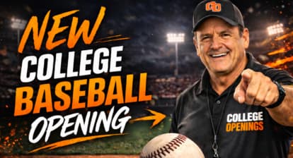College Baseball recruitment resource with Coach O here to help you get recruited to play college baseball
